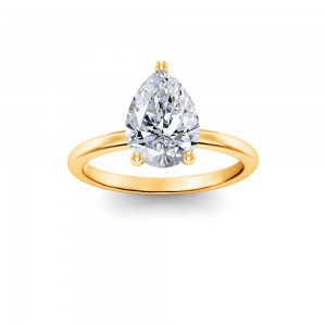 2 Ct Pear Lab Diamond Solitaire Engagement Ring