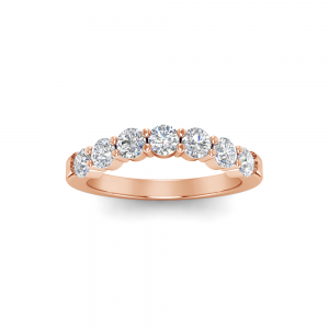 .80 Ctw Round Lab Diamond Statement Curved Band