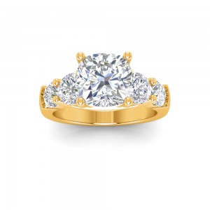 2 Ct Round Lab Diamond & 1.60 Ctw Lab Diamond Legacy 5-Stone Engagement Ring