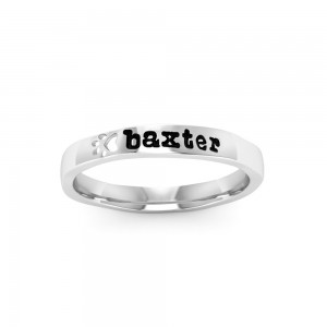 Paw Print Pet Name Ring