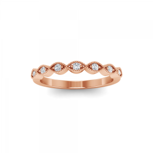 .15 Ctw Lab Diamond Infinity Milgrain Stackable Band