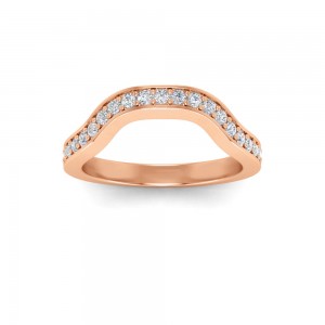 .32  Ctw Diamond Wide Curved Wedding Ring
