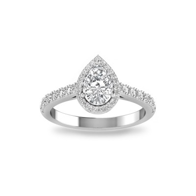 Pave Halo Engagement Ring Setting