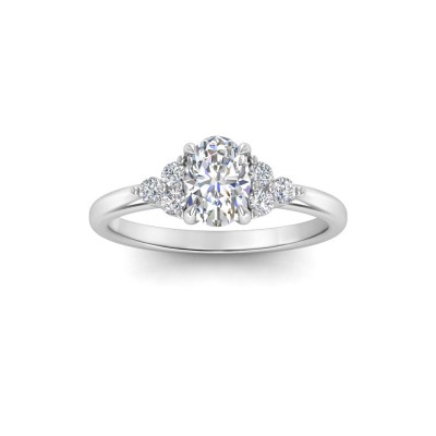 Trio Cluster Engagement Ring Setting