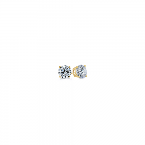 .50 Ctw Round CZ Gold Stud Earrings