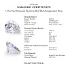 1 Ctw Pear Diamond Teardrop Half Halo Engagement Ring