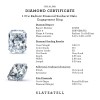 1 Ctw Radiant Diamond Sunburst Halo Engagement Ring