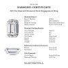 .62 Ctw Emerald Diamond Pavé Engagement Ring