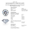 .61 Ct Round Moissanite & .14 Ctw Diamond Halo Engagement Ring