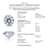 .50 Ct Moissanite & .16 Ctw Diamond Adore Three Stone Engagement Ring