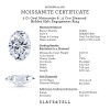 2 Ct Oval Moissanite & .11 Ctw Diamond Hidden Halo Engagement Ring