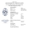 2 Ct Oval Moissanite & .45 Ctw Diamond Pavé Halo Engagement Ring