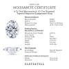 4 Ct Oval Moissanite & .10 Ctw Diamond Tapered Baguette Engagement Ring