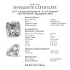 .50 Ct Cushion Moissanite & .11 Ctw Diamond Split Shank Halo Engagement Ring