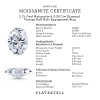 2 Ct Oval Moissanite & 0.33 Ctw Diamond Vintage Half Halo Engagement Ring
