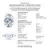 1.5 Ct Oval Moissanite & .38 Ct Diamond Vintage Flora Halo Engagement Ring