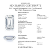 2 Ct Emerald Moissanite & .44 Ctw Diamond Pavé Halo Engagement Ring