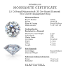 1.50 Ct Round Moissanite & .33 Ctw Diamond Trio Cluster Engagement Ring