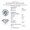 1 Ct Round Moissanite & .16 Ctw Marquise Diamond Vine Engagement Ring