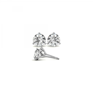 2 Ctw Round Moissanite Martini Stud Earrings