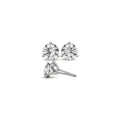 2 Ctw Round Lab Diamond Martini Stud Earrings