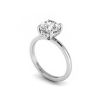 1.5 Ct Round Moissanite & 0.10 Ctw Diamond Hidden Halo Personalized Engagement Ring Stack