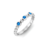 Alternating Three Birthstone Ring