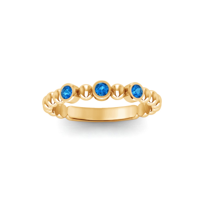 Alternating Three Birthstone Ring