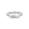 Alternating Three Diamond Ring