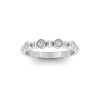 Alternating Four Diamond Ring