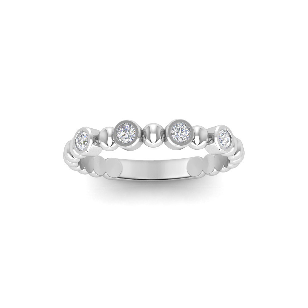 Alternating Four Diamond Ring