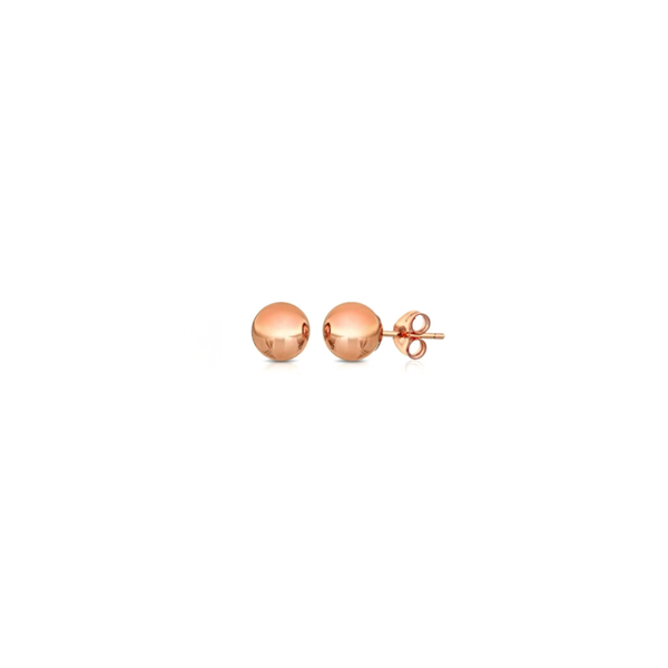 6mm Gold Ball Stud Earrings