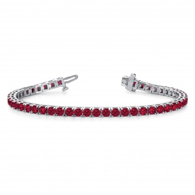 2 Ctw Ruby Birthstone Classic Tennis Bracelet