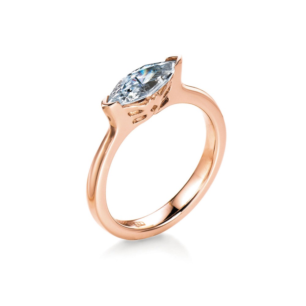 1 Ct Round Moissanite Skye Pave Engagement Ring