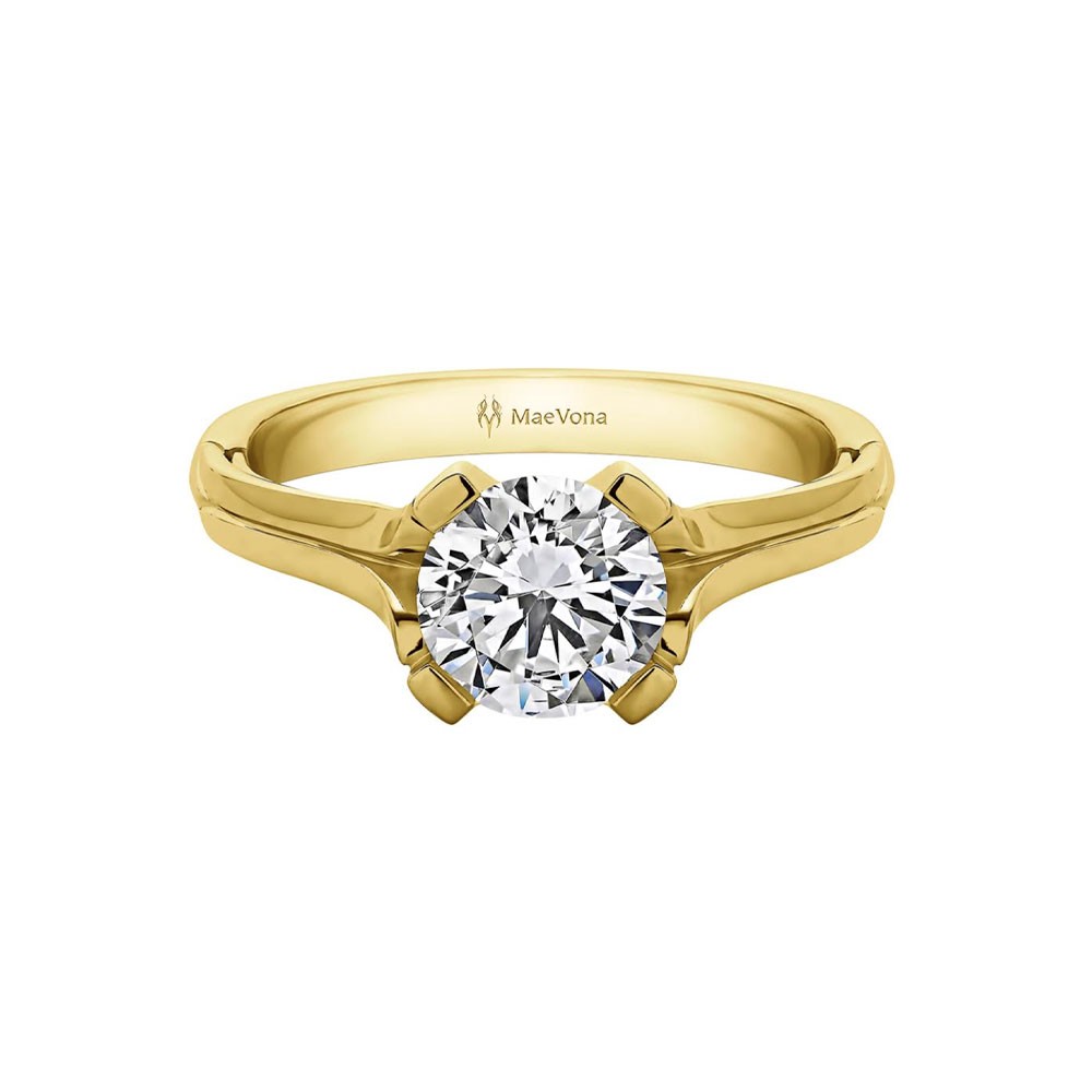 1.5 Ct Round Colorless Lab Diamond Oronsay Solitaire Engagement Ring