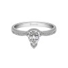 2 Ct Pear Moissanite Sanday Pav?Engagement Ring