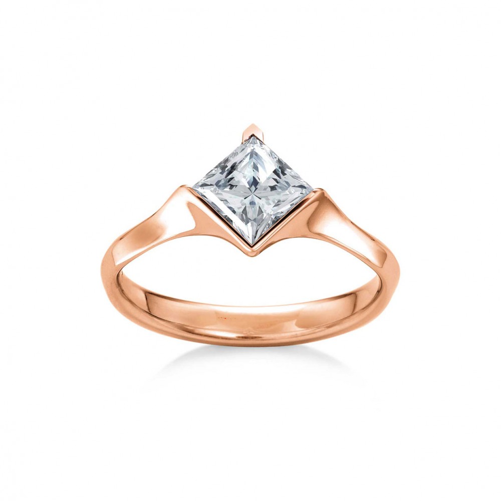 1 Ct Princess Moissanite Sanday Solitaire Engagement Ring