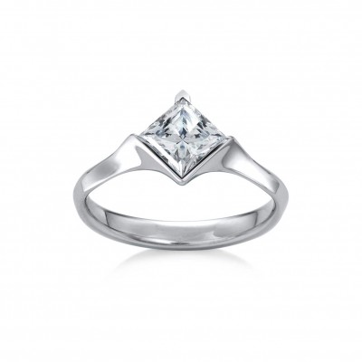 1.5 Ct Princess Moissanite Sanday Solitaire Engagement Ring
