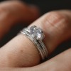 1.5 Ct Round Colorless Lab Diamond Cava Pave Engagement Ring