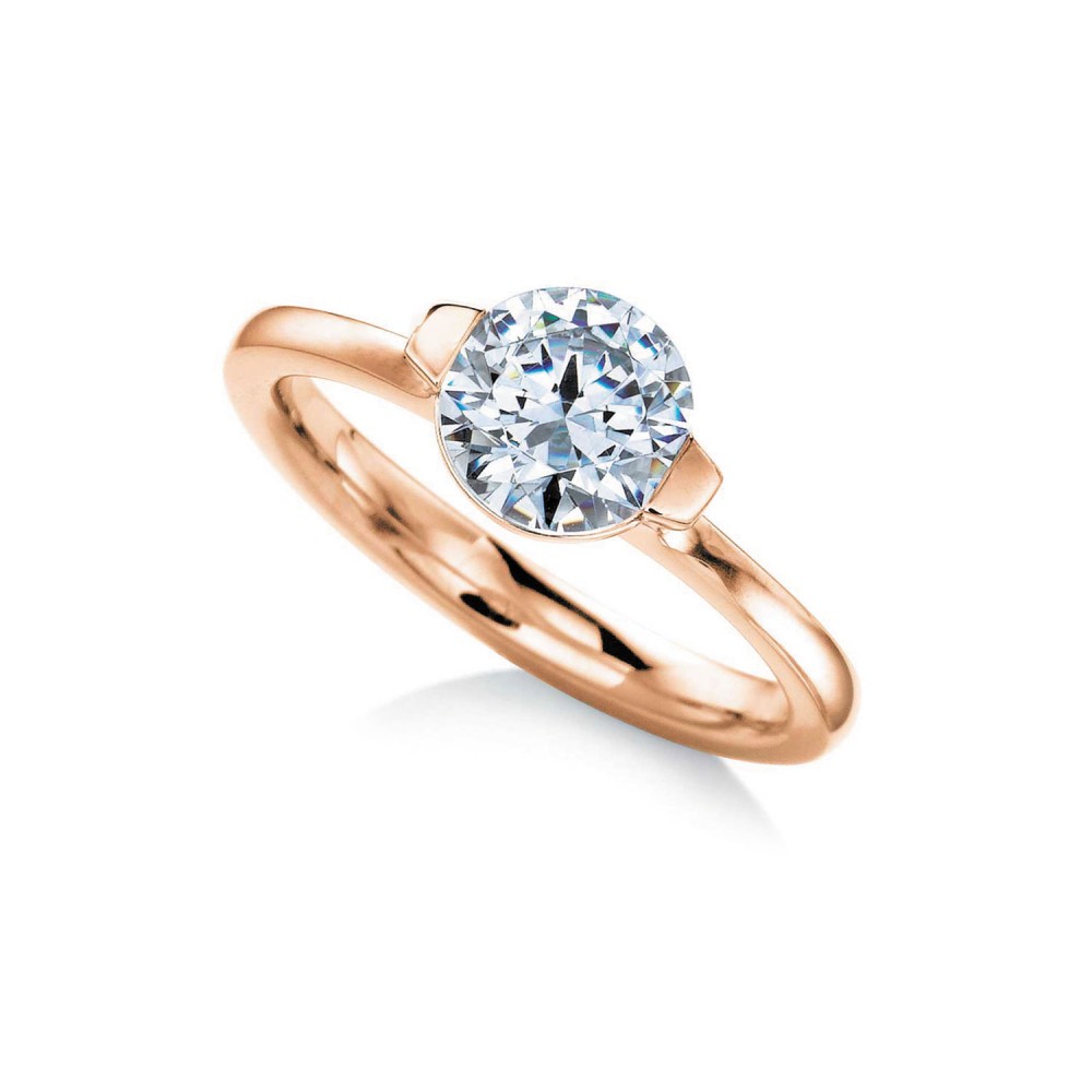 1 Ct Round Moissanite Cava Solitaire Engagement Ring