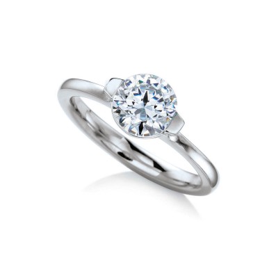 1.5 Ct Round Moissanite Cava Solitaire Engagement Ring