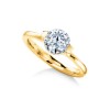 2 Ct Round Colorless Lab Diamond Cava Solitaire Engagement Ring