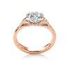 2 Ct Round Colorless Lab Diamond Eorsa Pavé Engagement Ring