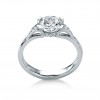 1 Ct Round Colorless Lab Diamond Eorsa Pavé Engagement Ring