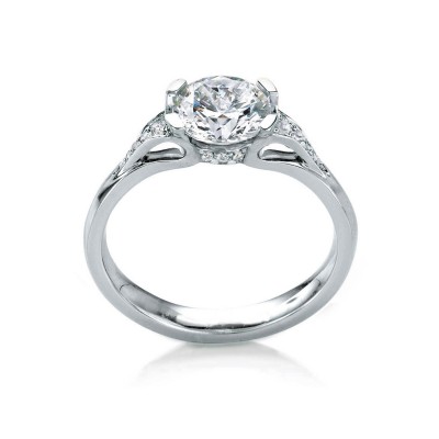 2 Ct Round Moissanite Eorsa Pav?Engagement Ring