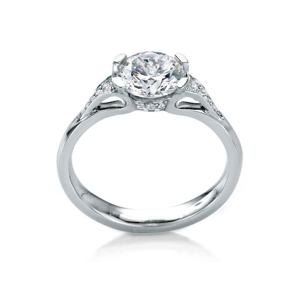 1.5 Ct Round Moissanite Eorsa Pav?Engagement Ring