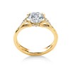 1 Ct Round Colorless Lab Diamond Eorsa Pavé Engagement Ring