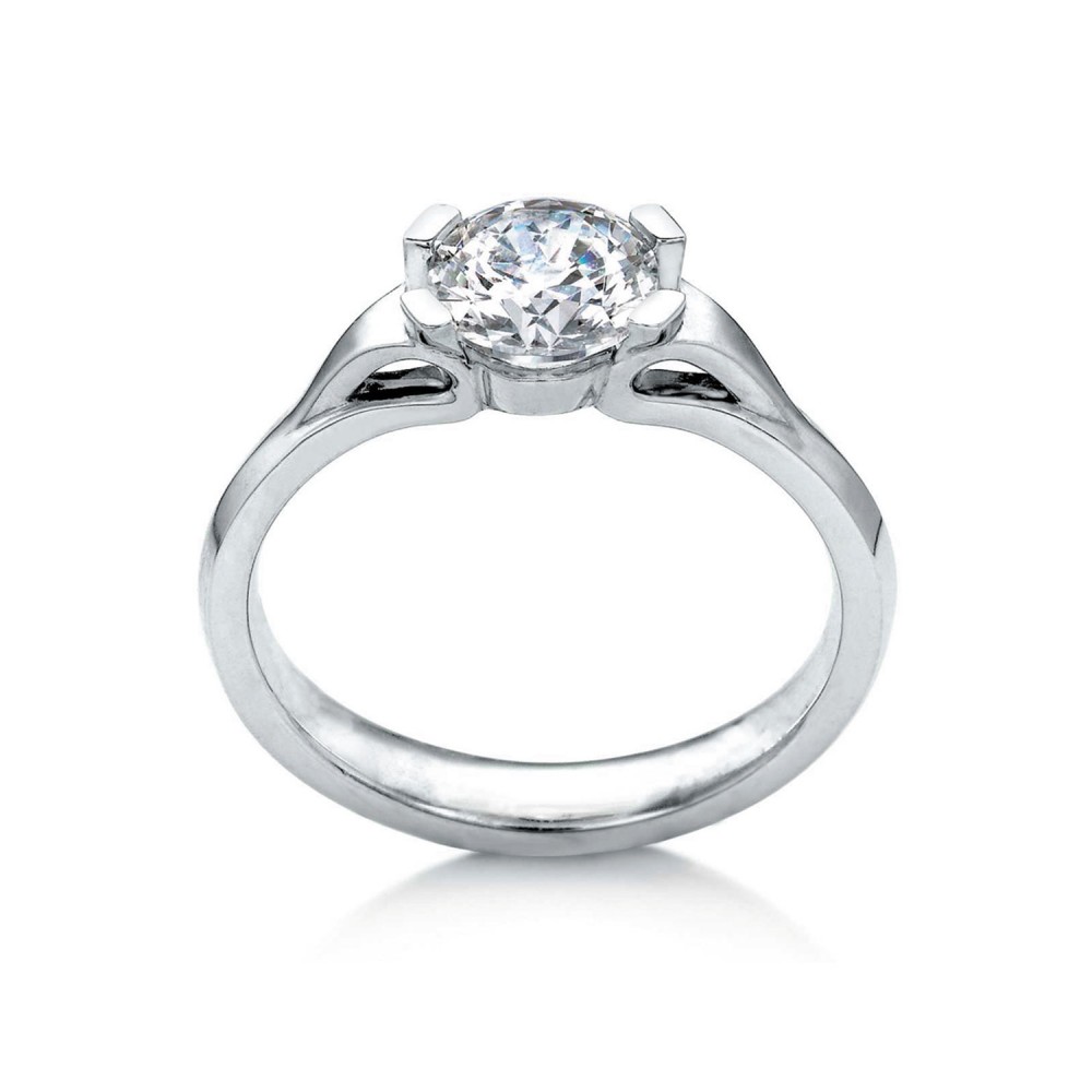 2 Ct Round Moissanite Eorsa Solitaire Engagement Ring