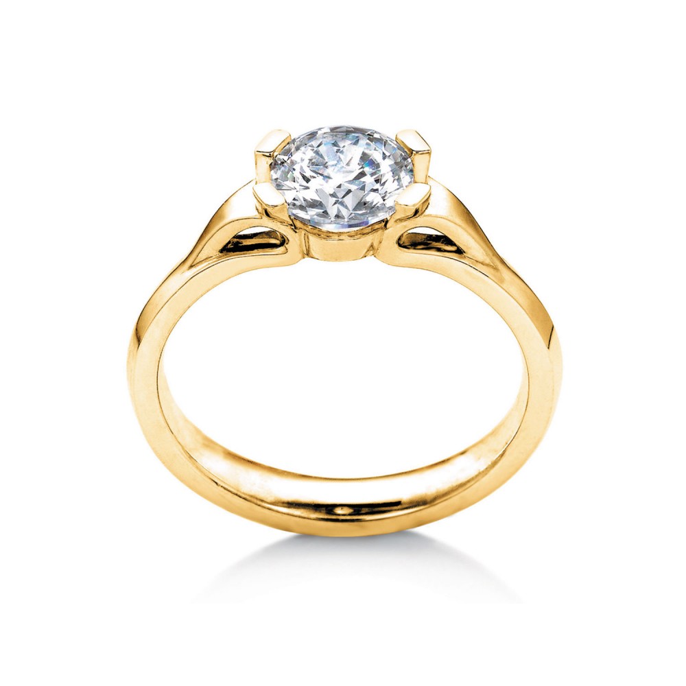 1 Ct Round Moissanite Eorsa Solitaire Engagement Ring