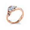 1 Ct Round Colorless Lab DiamondFern Solitarie Engagement Ring